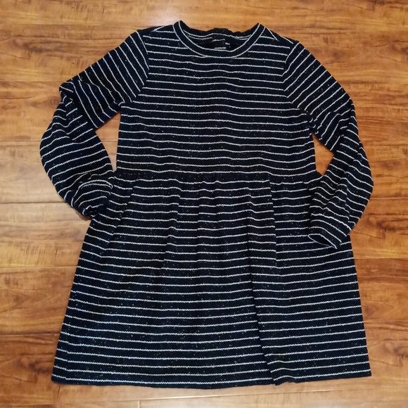 LOFT Dresses & Skirts - LOFT Long Sleeve Knit, Striped, Rainbow Flecked Dress, M